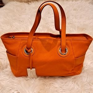Furla Vintage Orange Leather Handbag